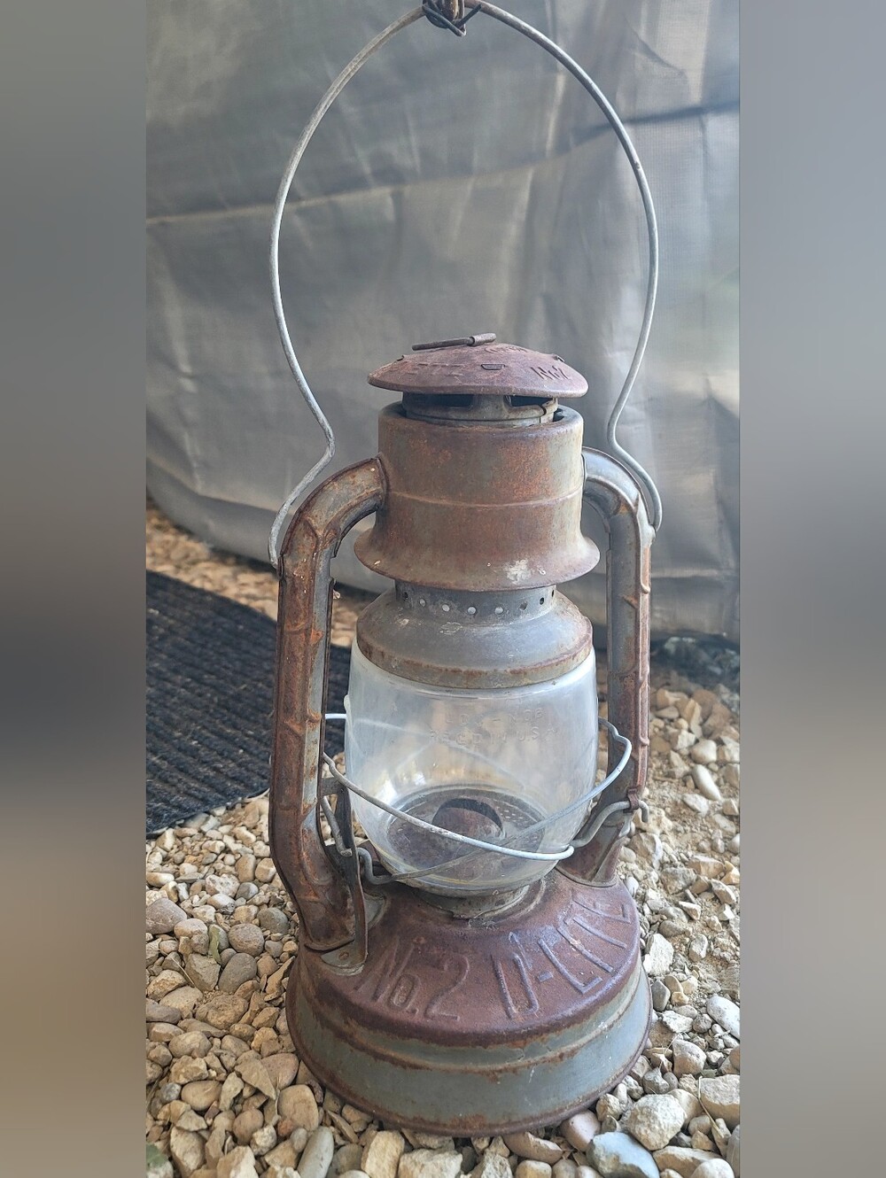 Vintage Antique DIETZ D-LITE 2 LAMP Lantern Kerosene Antique Barn OLD Decor